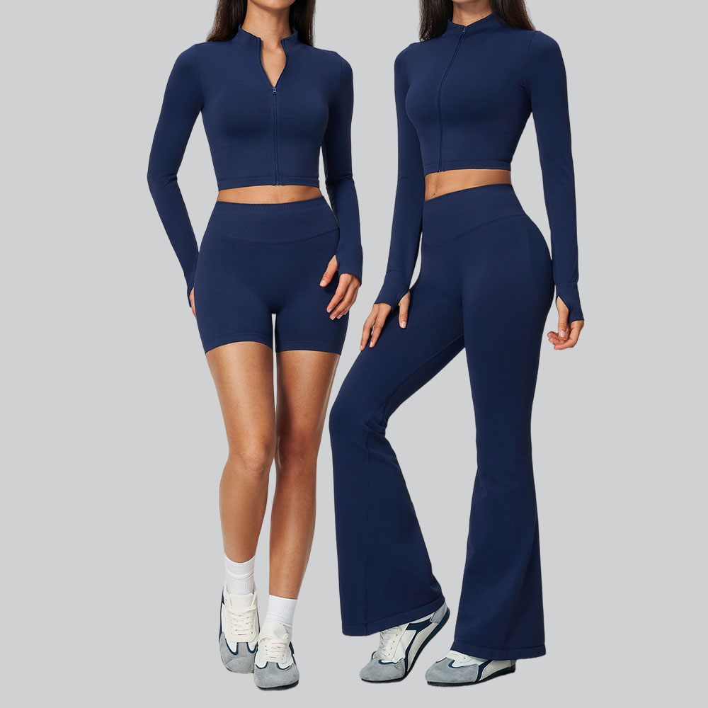 Compression Long Pant - Kadın Dikişsiz Eşofman Takımı, 2 Parça,