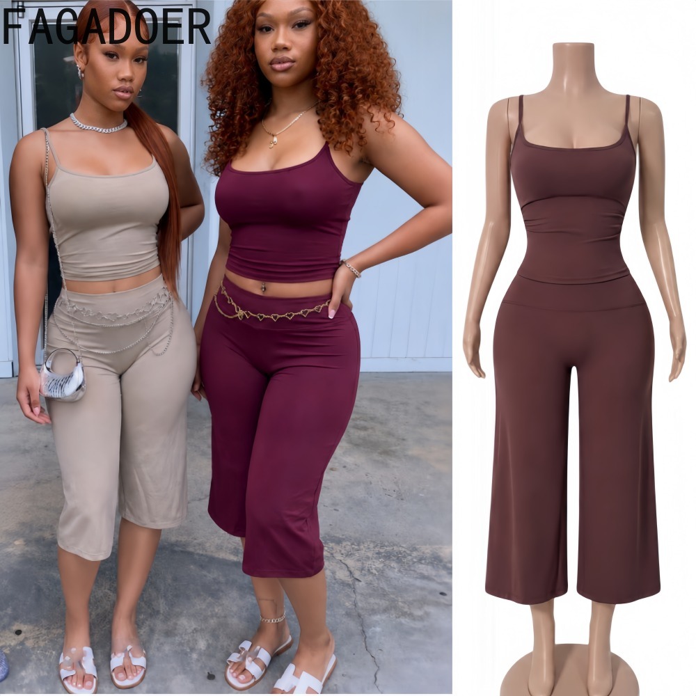 Suspender Tank Top - FAGADOER INS Modaya Uygun Kadın 2